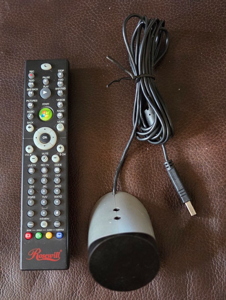 Rosewill Windows Remote Control & Dell USB IR Receiver Set