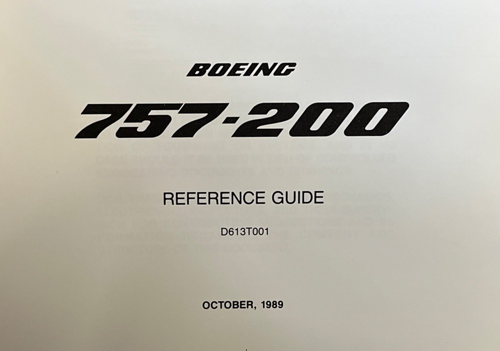 Boeing 757-200 Reference Guide 1989 Original-1C