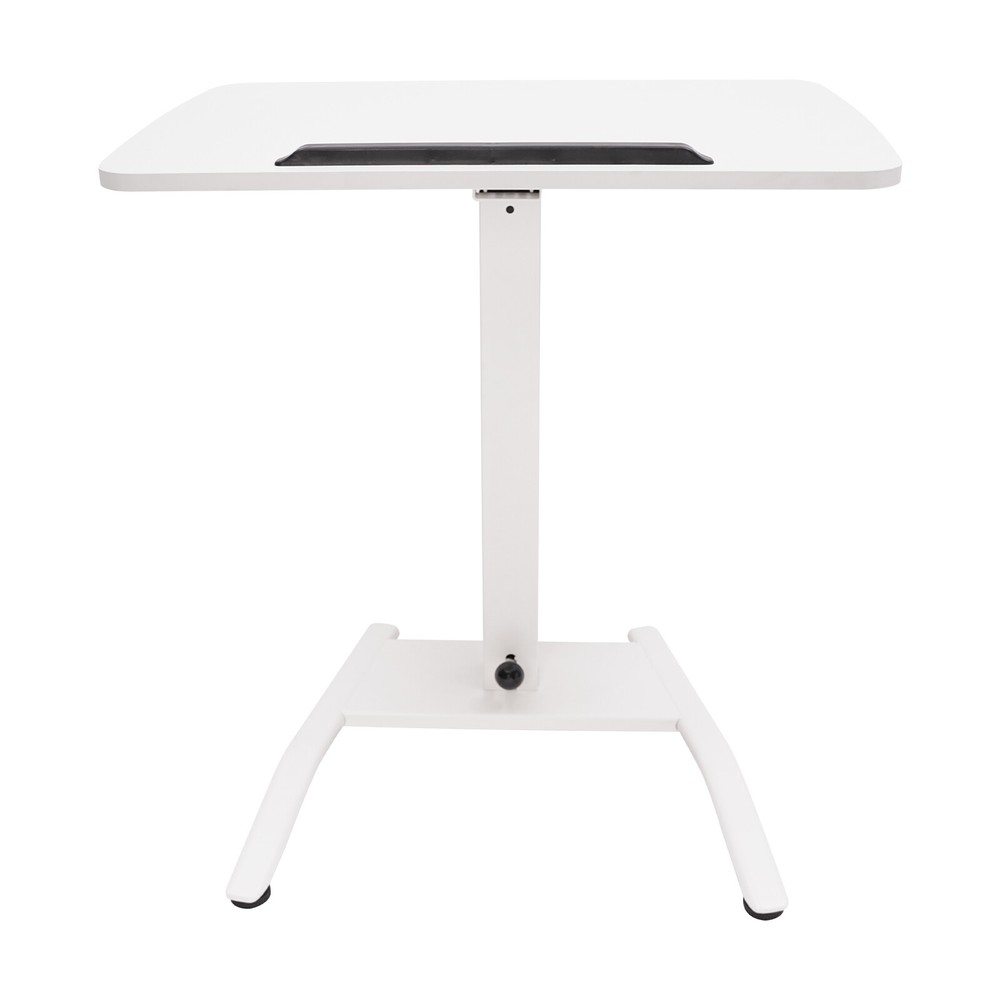 Adjustable 10??-30?? Rolling Podium Desk Standing Lifting Computer Desk White