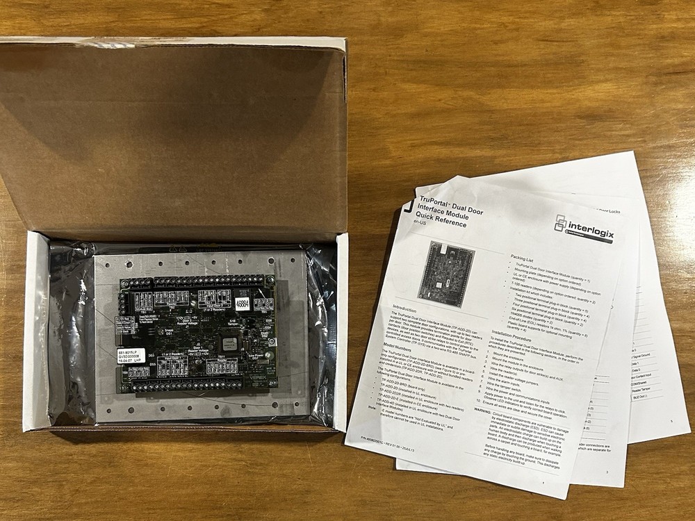 Interlogix TruPortal TP-ADD-2D-BRD Access Control 2-Door Interface Module Board
