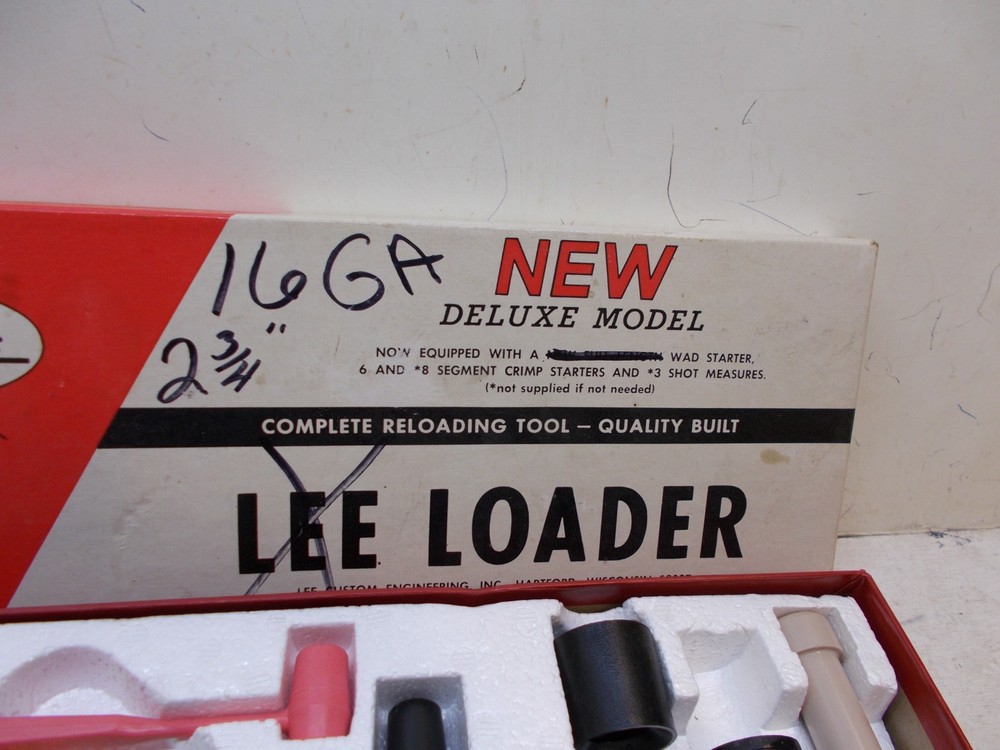 lee loader deluxe model 16ga 2-3/4 ' shot shell hand loader