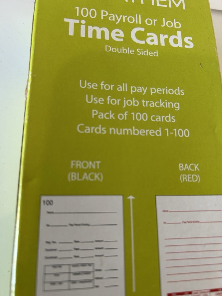 Lathem E7 Time Cards Weekly For Use With 7000E & 7500E Model E-79