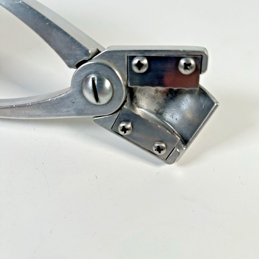 Vintage YORK style aluminum nut Cracker sheller with fixed shield 7.25"
