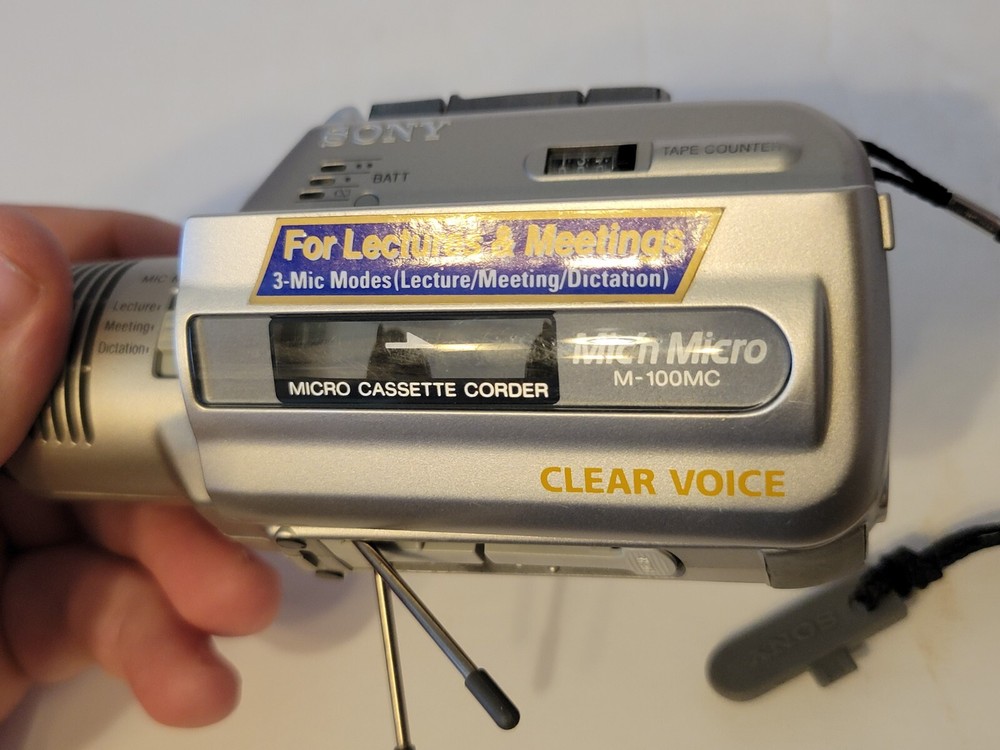 Sony Clear Voice Mic'n Micro M-100MC Micro Cassette Recorder (READ DESCRIPTION)
