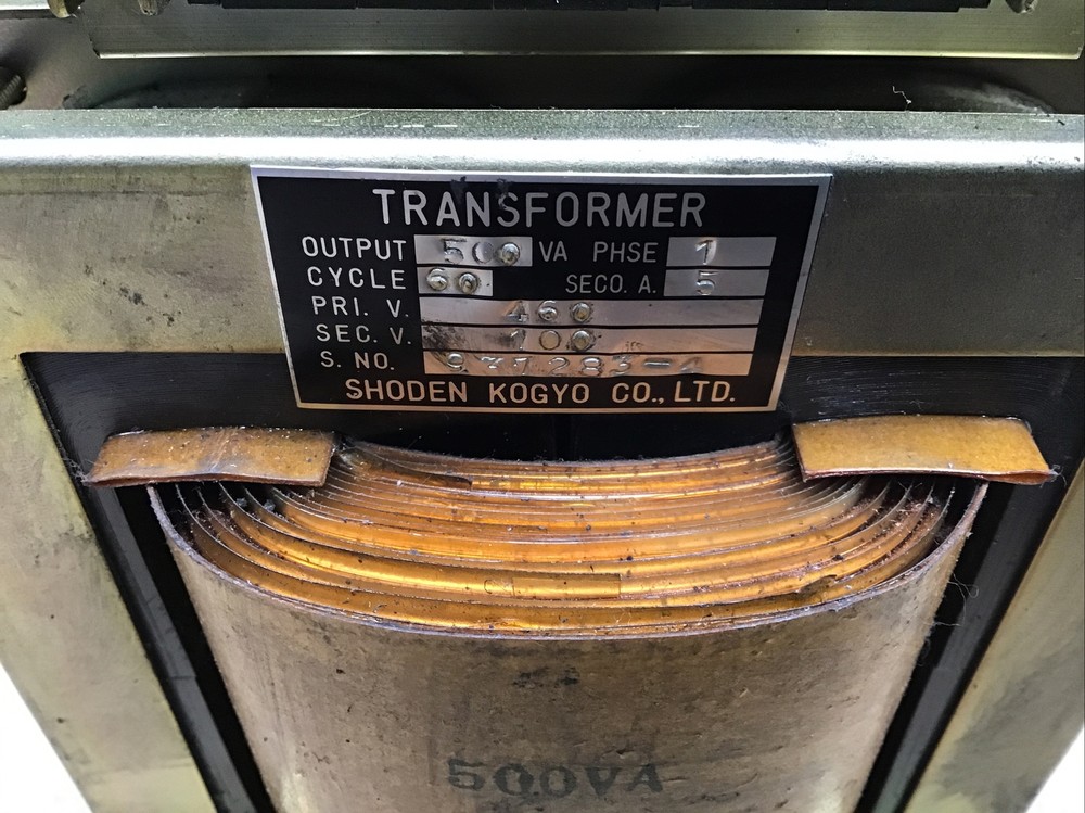 SHODEN 1 PH 500 VA OPEN FRAME CONTROL TRANSFORMER #57C20PR4