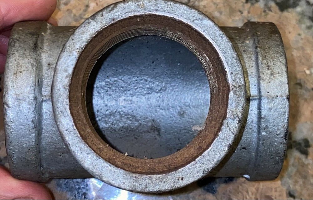 Vintage Cast Iron Plumbing Tee 2” NOS