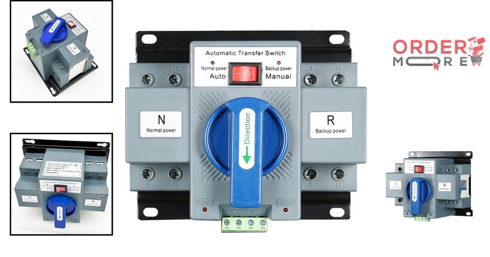220V 63A 2P Dual Power Automatic Transfer Switch Emergency Generator Changeover
