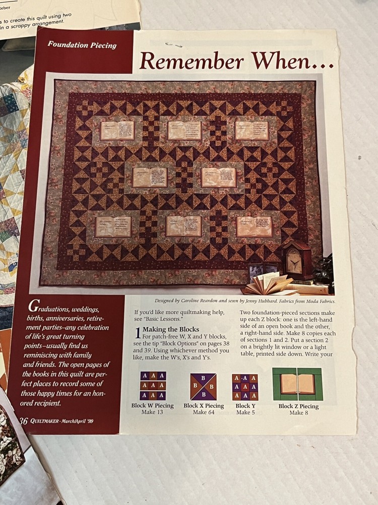 An Assortment of Various Quilting Patterns 873