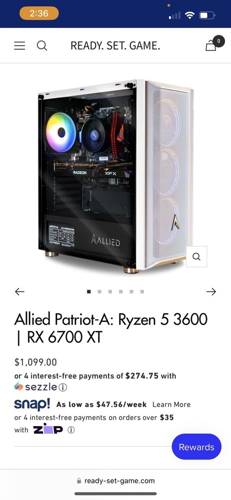Allied patriot A Gaming Computer