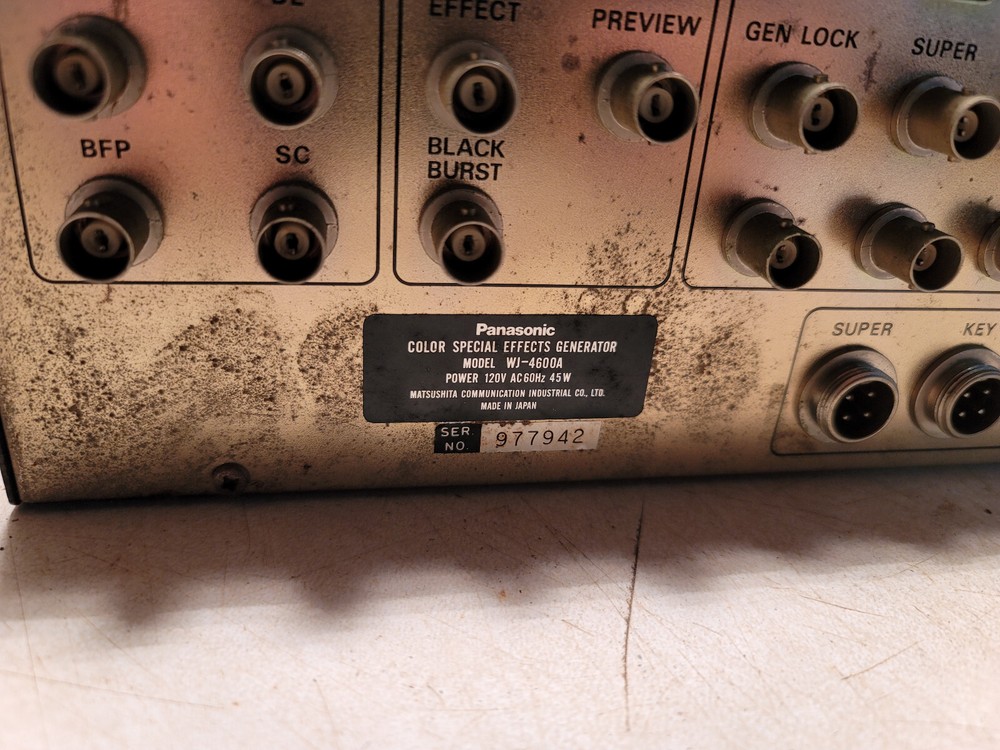 Panasonic Video Switcher & Effects Generator Model WJ-4600A Powers On AS-IS