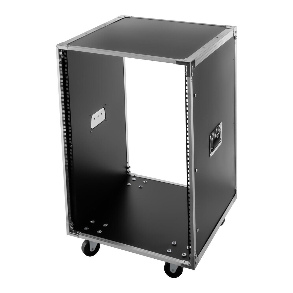 4 Post 16U Server Rack Open Frame Network Data Rack Rolling Server Cabinet