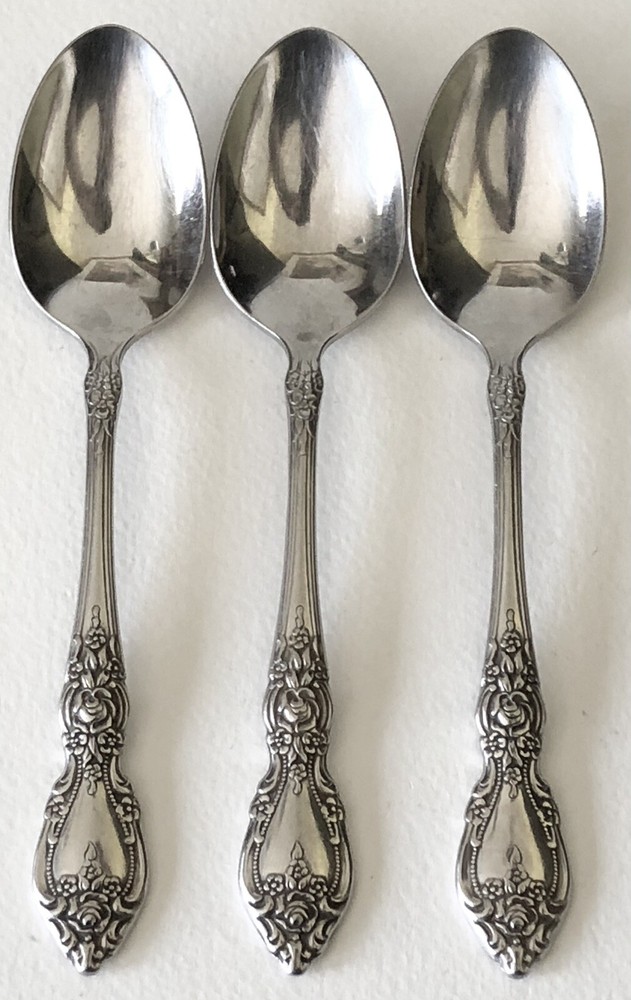 Oneida Stainless WORDSWORTH TEASPOON x3 TEASPOONS LOT 6" Silverware Flatware USA