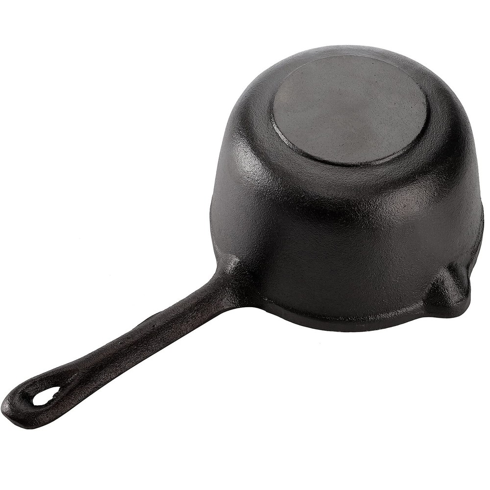 1 Quart/ 32 Ounce Cast Iron Basting Pot with Handle Heavy Duty Construction S...