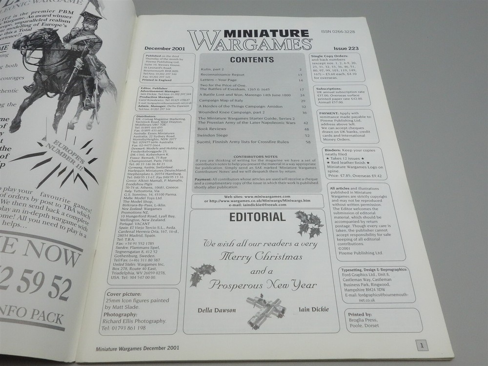 Miniature Wargames: Number 233