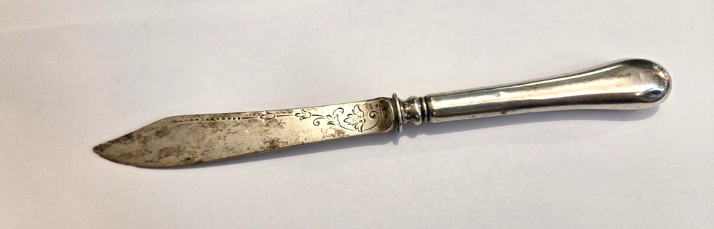 Antique Gebrüder Friedländer Berlin Germany Solid 800 Silver Knife