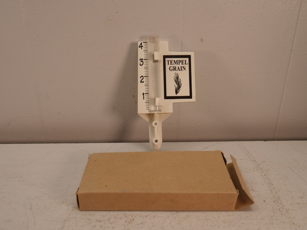Vintage Tempel Grain Rain Guage Advertising
