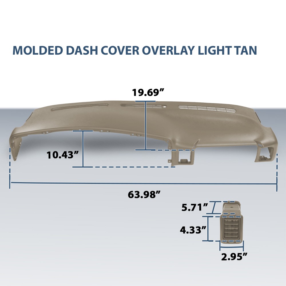 Snap-On Molded Dash Cap Board Light Tan Fits 99-06 Chevy Silverado