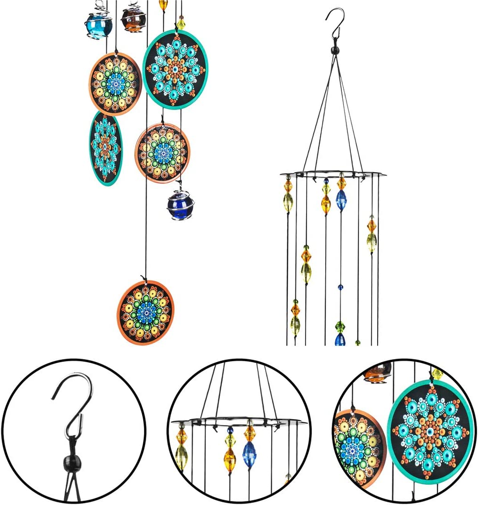 Outdoors Wind Chimes with Deep Tone Window Garden Hanging Windchimes for Outside
