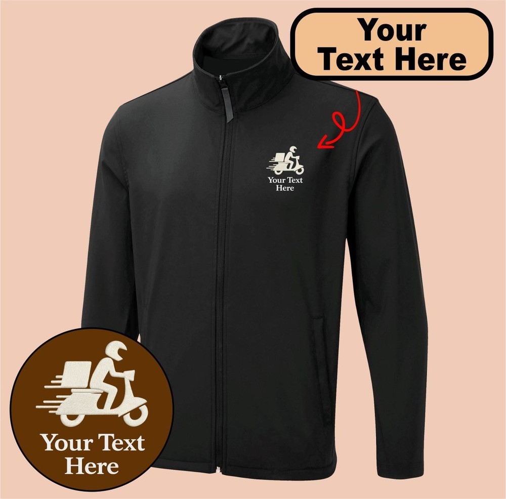 Personalised Embroidered Soft Shell Jacket With Home Delivery Logo Gift Jacket