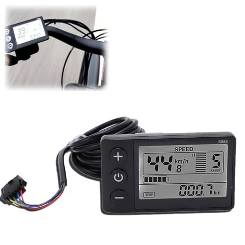 S866 Electric Display LCD Meter 24V 36V 48V Electric Scooter Control Panel with