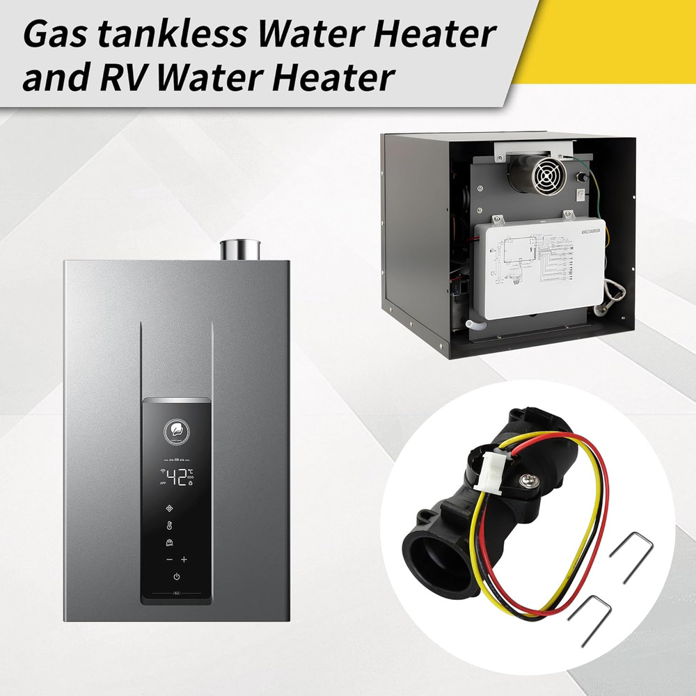 Water Flow Sensor Replacement for Gas Tankless Water Heater and CAMPLUX Ranei...