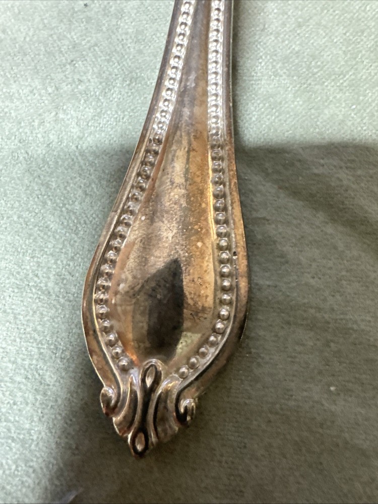 International Silver Company Yorkshire Bead Hostess Salad Serving Fork