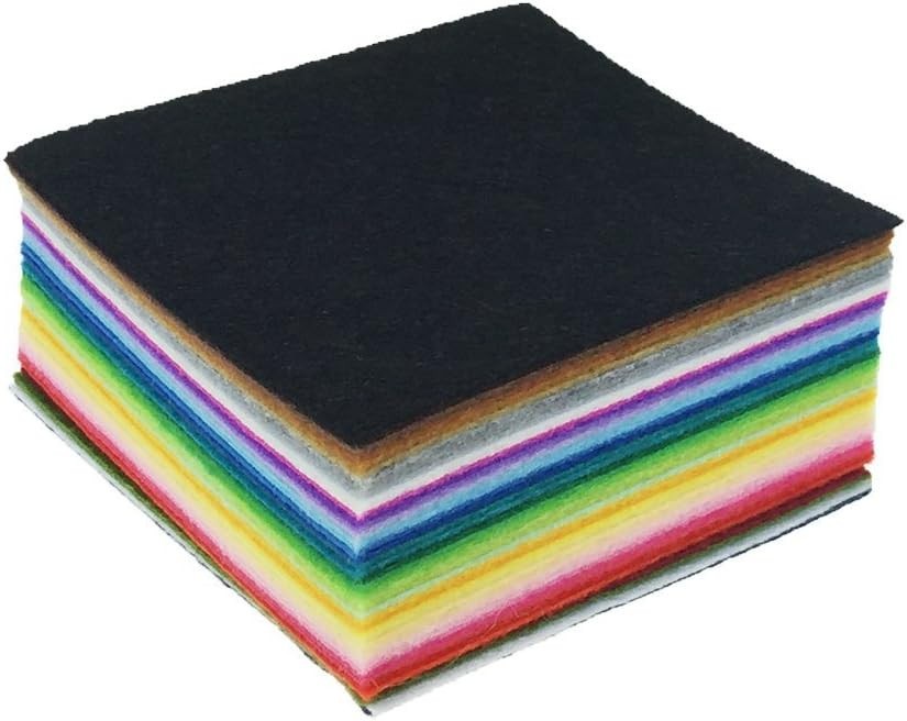 Durable 1mm Thick Felt Fabric Sheets - 42 Assorted Colors for Crafters