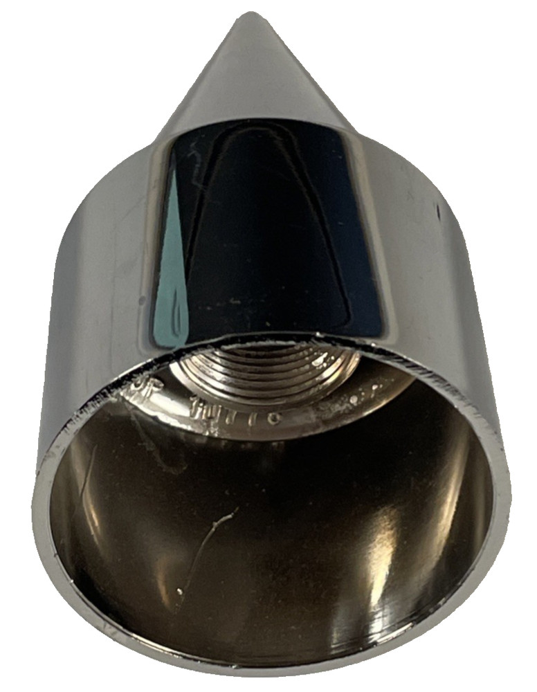 10778B 33mm X 4-1/4" Chrome Plastic Stiletto Nut Covers - Thread-On