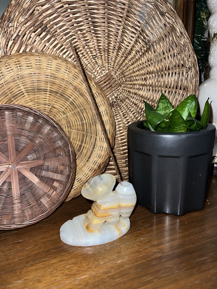 Banded Calcite Decorative Incense Holder