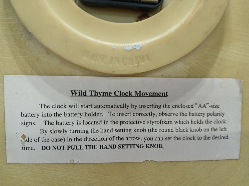 Wild Thyme Wall Clock