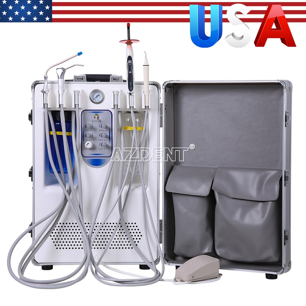 Dental Mobile Delivery Unit Air Compressor Suction System / Handpiece Kit 4Hole