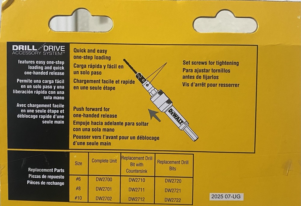 Dewalt DW2730 Drill Driver DrillDrive Accessory System 8 Pieces new