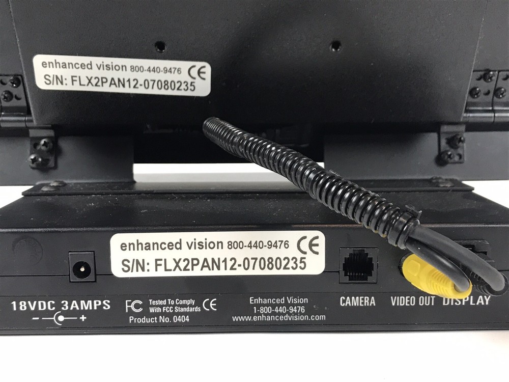 Enhanced Vision Flipper Panel Portable Electronic Low Vision CCTV w/ Case Works