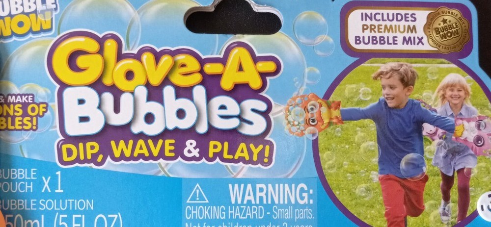 📫(2 pack )ZURU Glove-A-Bubbles Bubble Maker. Lot#2