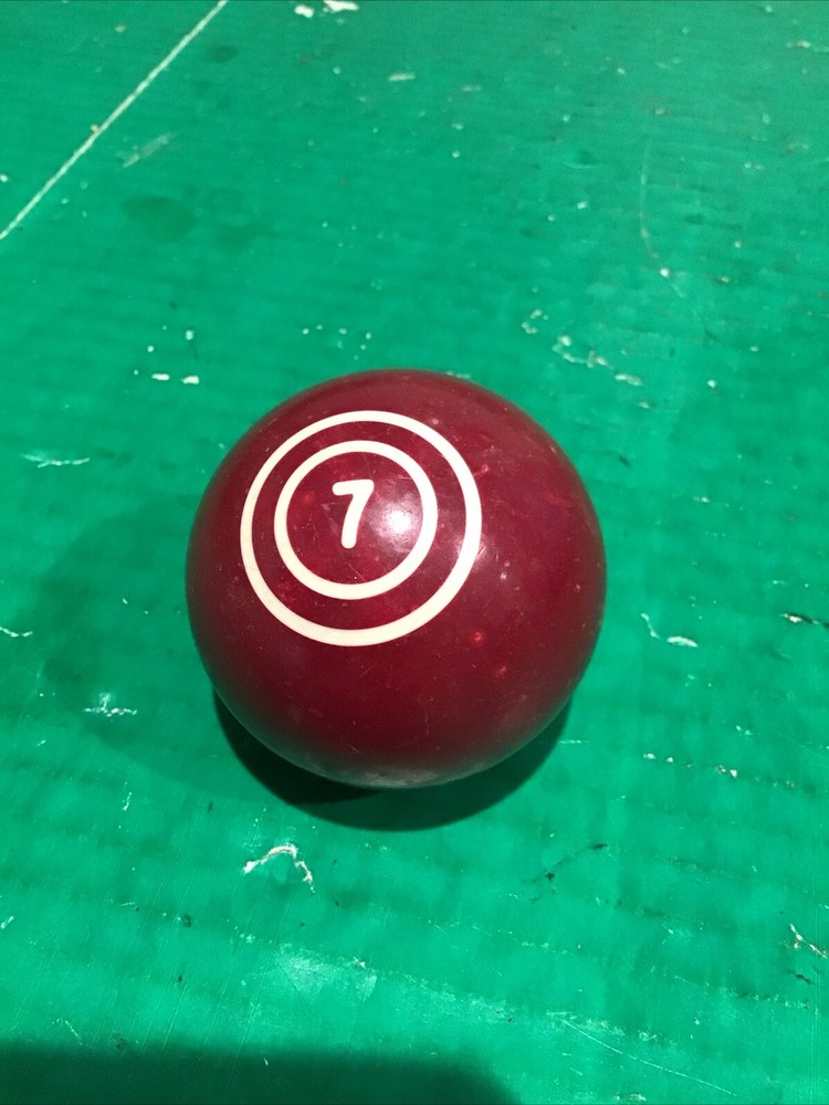VTG Replacement 2 Ring Circle Billiard Pool Ball 2 1/4" # 7 Burgundy Solid  (E)