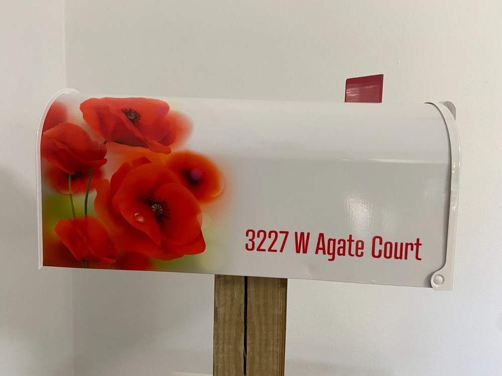 Poppies flowers mailbox gift For Parents