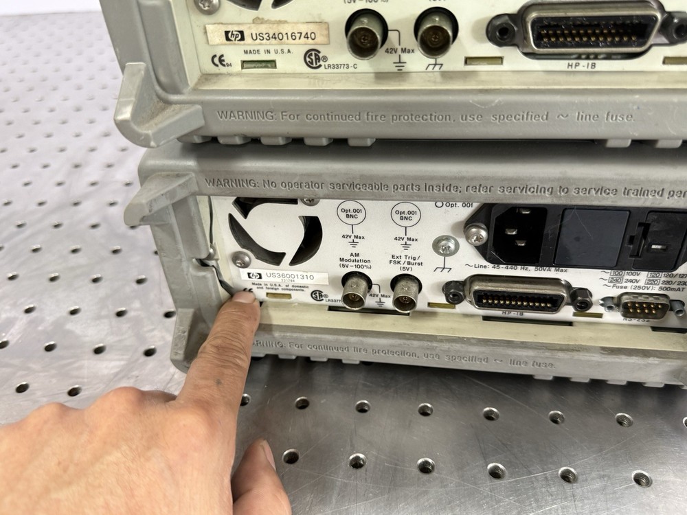HP 33120A 15MHz Function Arbitrary Waveform Generator Tested Output Qty 5