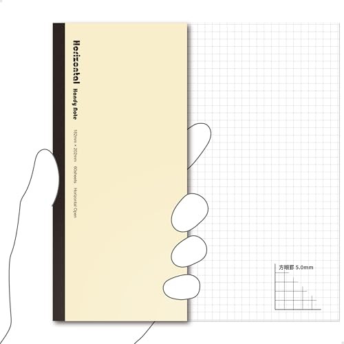 [Carry it like a smartphone] Horizontal notebook that opens flat to B5 width