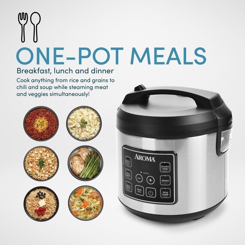 20-Cup Digital Rice Cooker Steamer Slow Cooker Nonstick Programmable Timer New