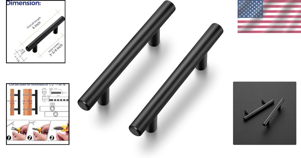 Stainless Steel Kitchen Cupboard Handles - 32 Count