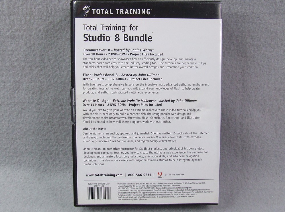Adobe Total Training Studio 8 Bundle (6 Disc DVD Set) Software Training