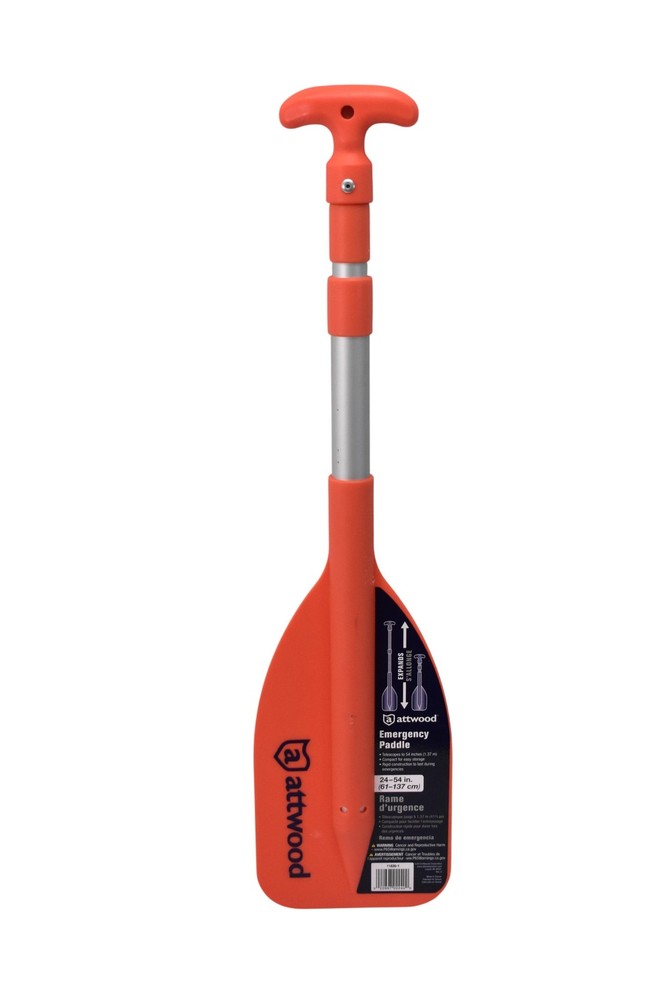 Attwood Emergency Paddle Telescoping 24-54 In Orange Compact Boat Accessory