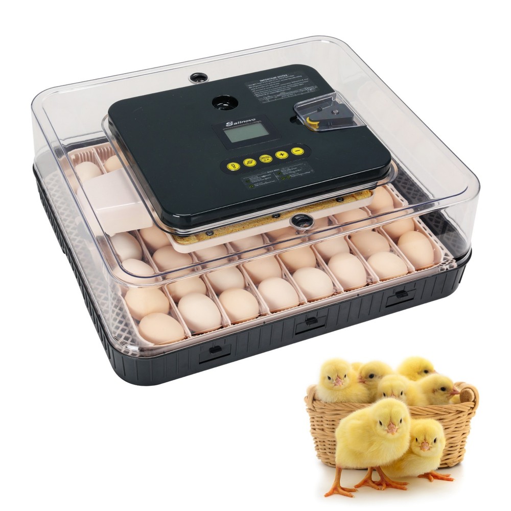 56 Eggs Incubator Digital Fully Automatic Turning Humidity Control Chicken Eggs