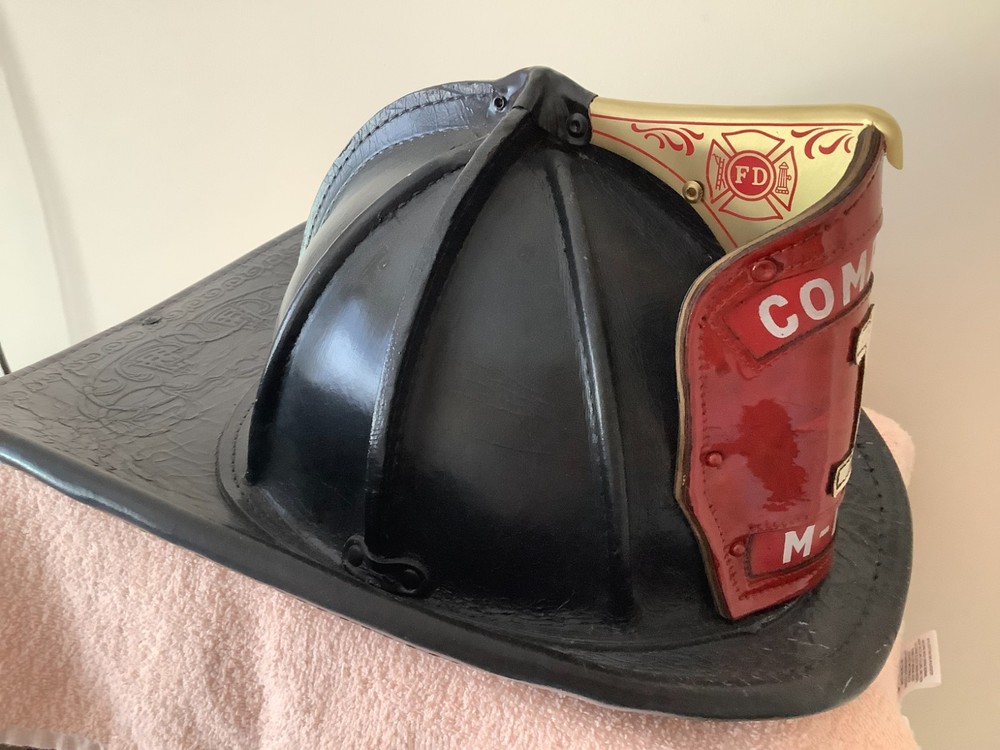 Fire Helmet - Leather Presentation - Phenix Tech - Excellent Condition!
