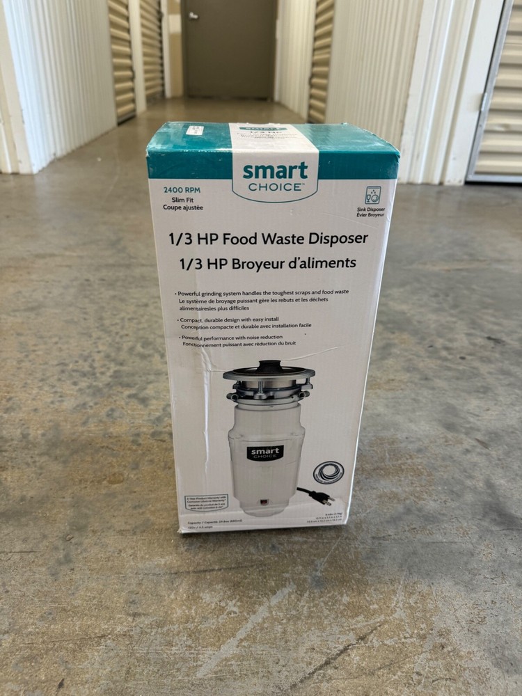 Smart Choice 1/3 HP Direct Wire Garbage Disposal for Kitchen Sinks