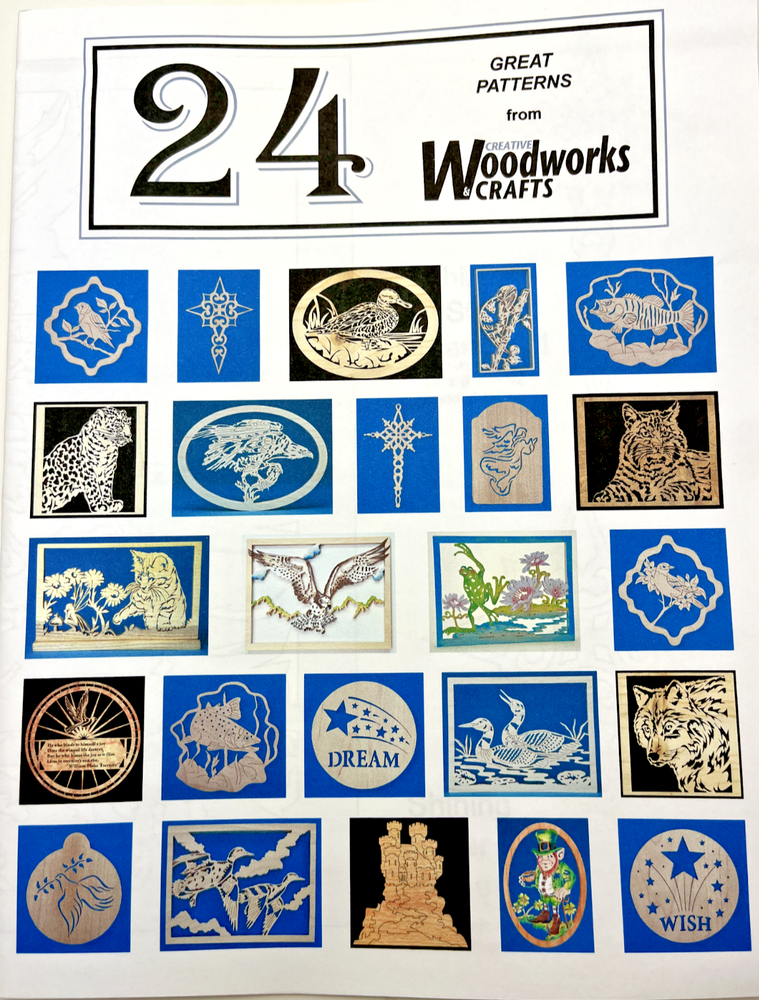 Scroll Saw 24 EASY Unique Patterns ! From Creative Woodworks & Crafts - NEW