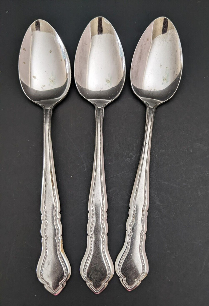 Reed & Barton Burnished Carriage 3 Stainless Teaspoon Rebacraft Flatware 6.5"
