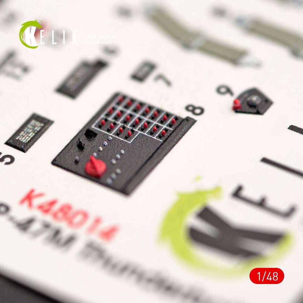 1/48 ResKit K48014 P-47M "Thunderbolt" interior 3D decals for Tamiya kit