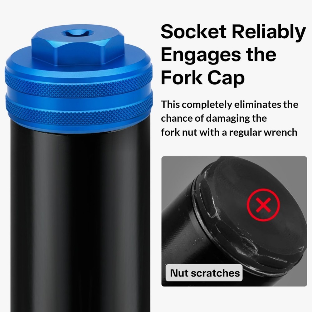 GMIPIX 49mm 8-Point Fork Cap Socket Tool Motorcycle Octagonal