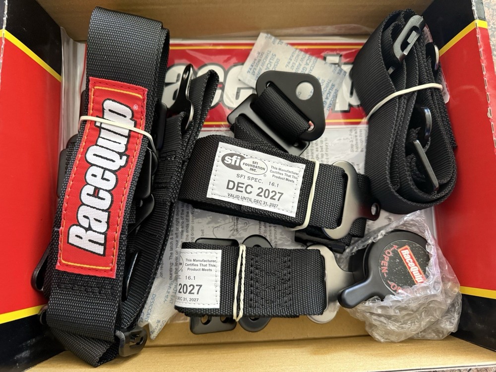 Racequip 739009 RQPR Black Pull Up Camlock Harness Dec 2027